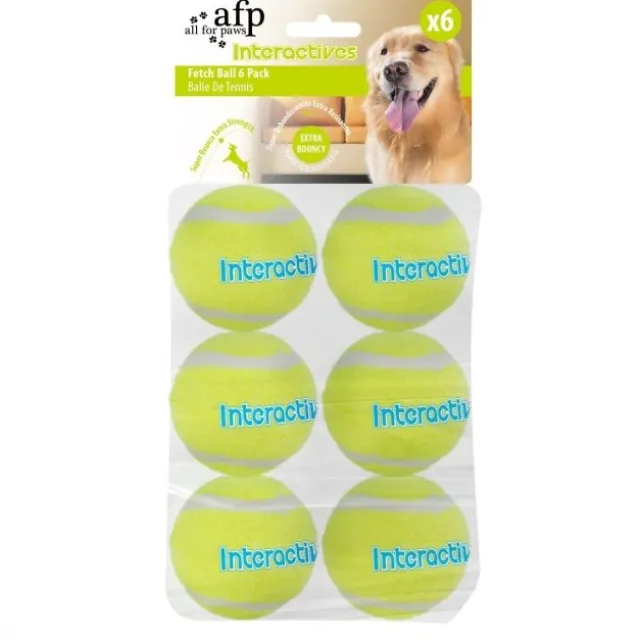 All for Paws Fetch N Treat ekstraballer, 6,5 cm 6 stk