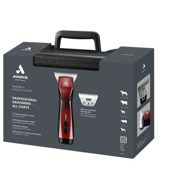 Andis Pulse ZR II Wide Klippemaskin Rød