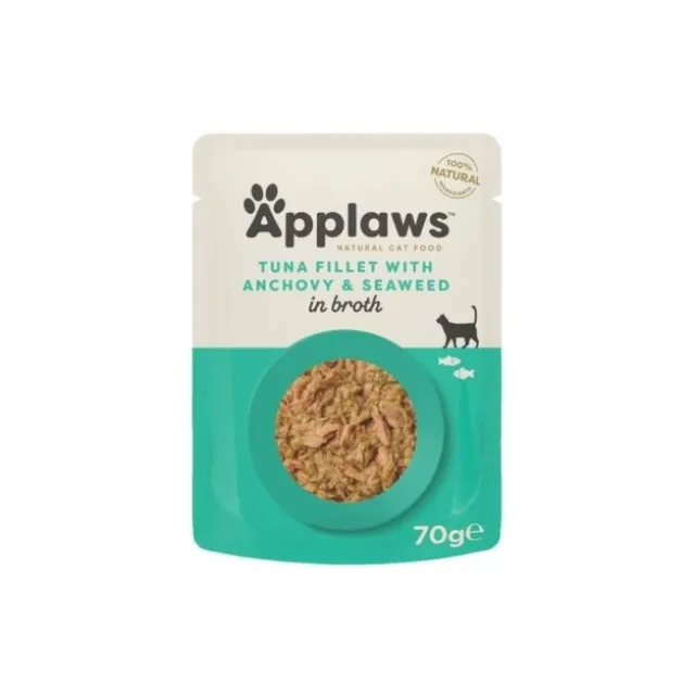 Applaws Cat Tuna with Anchovy and Seaweed in Broth 70g