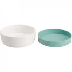 Basic keramisk matskål med silikonbase mint