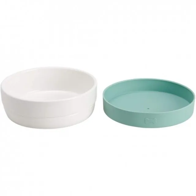 Basic keramisk matskål med silikonbase mint