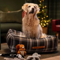 Basic Premium Swift hundeseng Mørk grå tartan