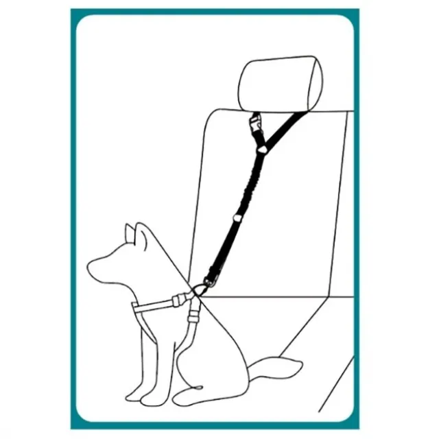 Basic Travel Bilbelte til hund med feste rundt Nakkestøtte