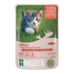 Bozita Kitten laks i saus våtfôr, 85 g