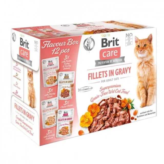 Brit Care Cat Fillets in Gravy Multipack 12 x 85 g