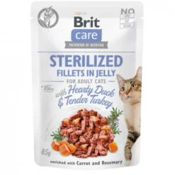 Brit Care Cat Jelly Sterilized Duck & Turkey 85 g