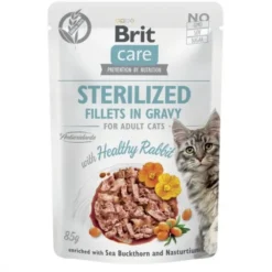 Brit Care Cat Sterilized Rabbit in Gravy 85 g