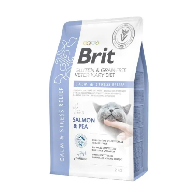 Brit Veterinary Diet Cat Grain Free Calm & Stress Relief Salmon & Pea