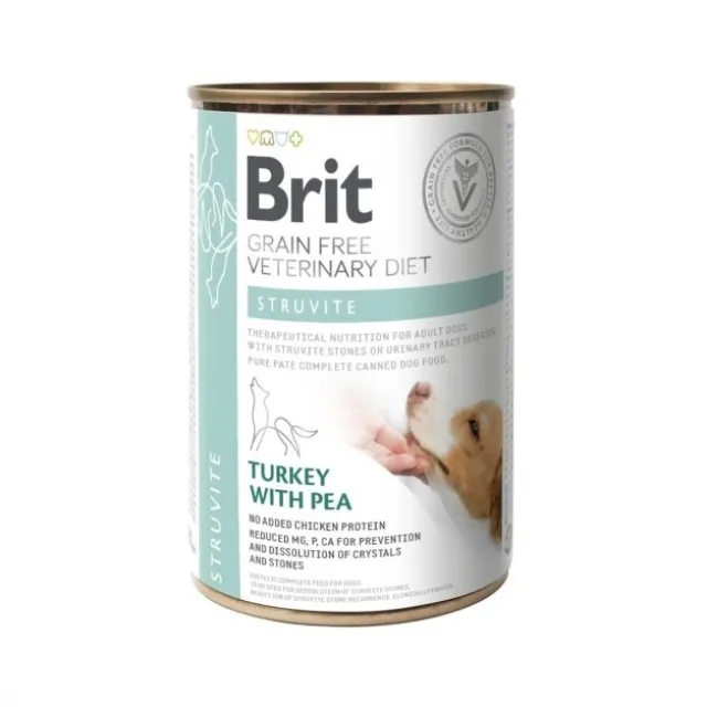 Brit Veterinary Diet Dog Struvite Grain Free Turkey with Pea, 400 g