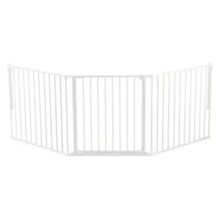 DogSpace Max Hundegrind Utdragbar Hvit 90-223x70,5 cm