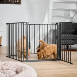 DogSpace Max 2-i-1 Hundegrind/Valpehage Sort