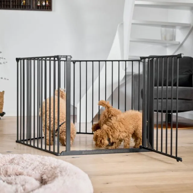DogSpace Max 2-i-1 Hundegrind/Valpehage Sort