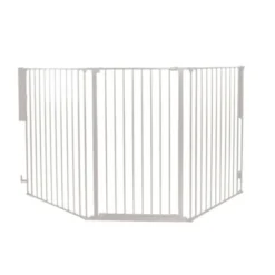 DogSpace Rocky Utdragbar Hundegrind Hvit 90-221x104,5 cm