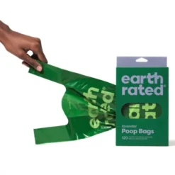 Earth Rated Hundeposer med Håndtak Lavendelduft, 120 stk