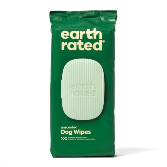 Earth Rated Komposterbare Våtservietter Uparfymerte, 100-pakning