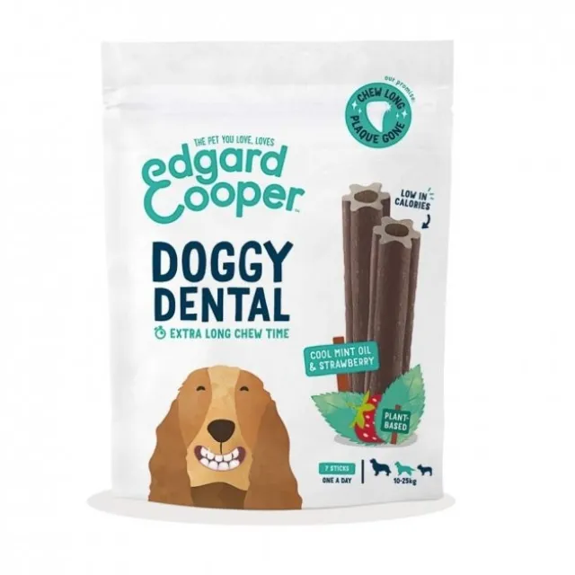 Edgard & Cooper Doggy Dental Tyggepinner Jordbær & Mynte 7-pack