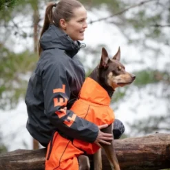Feel Active Regnjakke Mørkegrå/Oransje