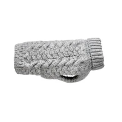 Feel Active Wool Kabelstrikket hundegenser Grå