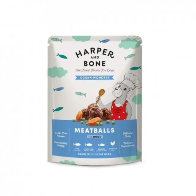 Harper and Bone Dog Pouch Oceans Wonders kjøttboller 300 g