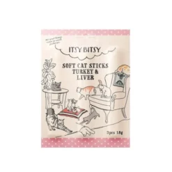 ItsyBitsy Katt sticks kalkun og lever 3x6g