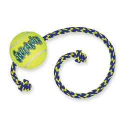 Kong Airdog Squaker Ball med tau, 6 cm