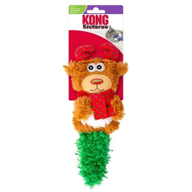 Kong Holiday Kickeroo Julefigur Katteleke Snømann eller Reinsdyr