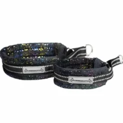 Kusse&Kutta Hundhalsband Bred Modell Sort Glitter