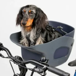 Kvisp Sykkelkurv til Hund med Sele Grå