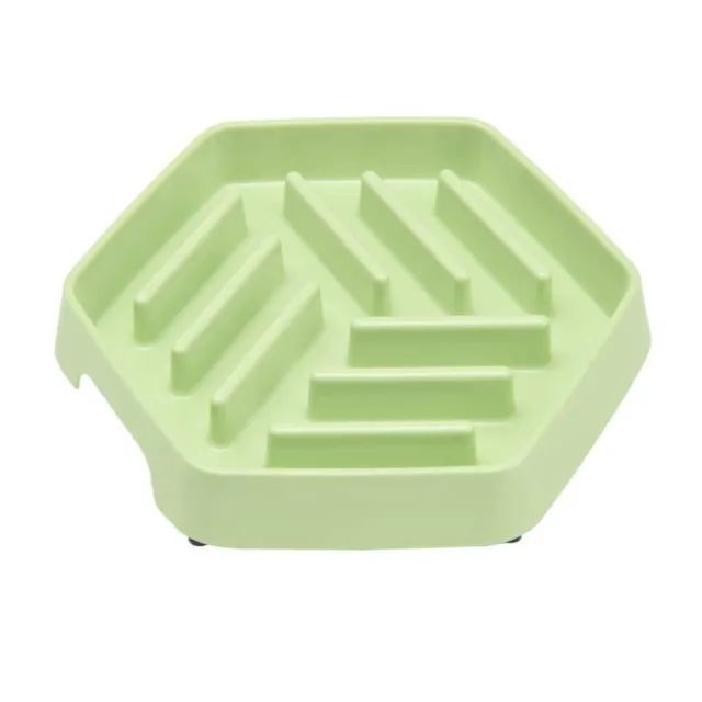 Little&Bigger Tasty melamine slow feed matskål hexagon