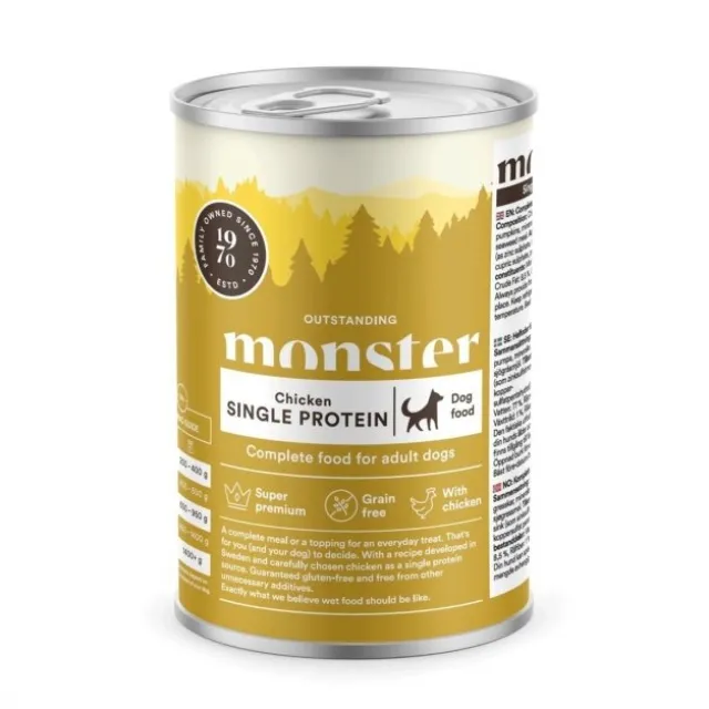 Monster Dog Adult Grain Free Single Protein Kylling 400 g