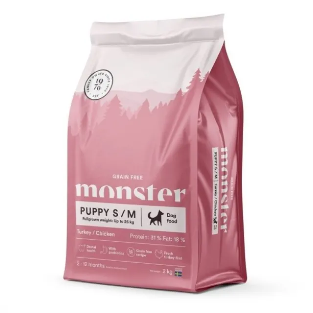 Monster Puppy Grain Free Small & Medium Kalkun & Kylling