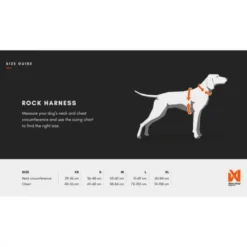 NonStop Rock Hundesele Lang, Svart/Orange