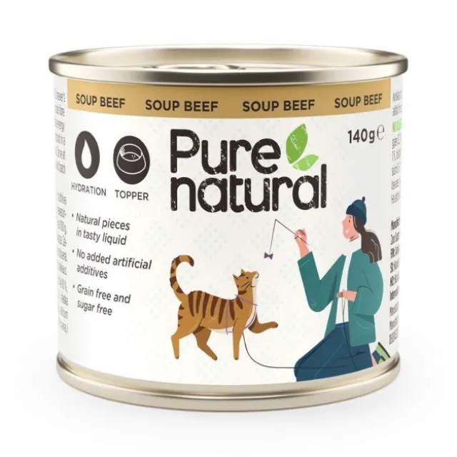Purenatural Cat Soup Beef 140g