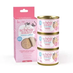 Schesir Baby Mousse & Shreds Chicken and Salmon 3x55g