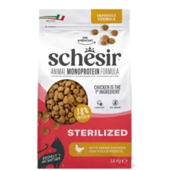 Schesir Cat Adult Animal Monoprotein Formula Sterilized Chicken Dry food