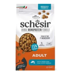 Schesir Cat Adult Animal Monoprotein Formula Fish Dry Food