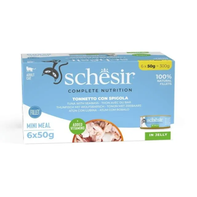 Schesir C&B Tunfisk og Havabbor i Gele Multipack (6x50g)