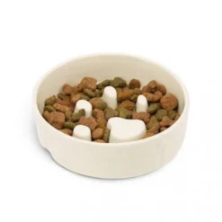 Scruffs Icon Slow Feeding Skål i Keramikk Beige