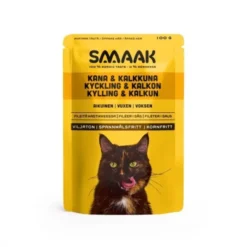 SMAAK Cat Adult kylling og kalkun våtfôr, 100 g