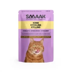 SMAAK Cat Adult Sterilised kylling våtfôr, 100 g