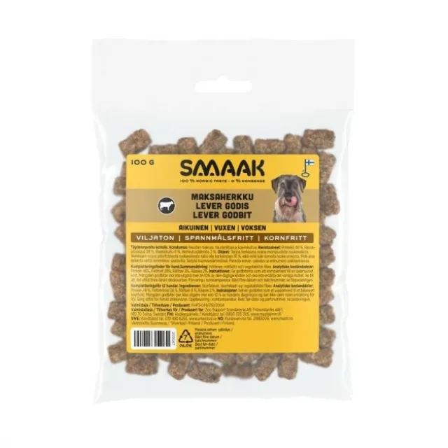 SMAAK Dog Adult Liver godbiter, 100 g
