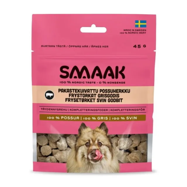 SMAAK Dog Frysetørkede godbiter Svin 45 g