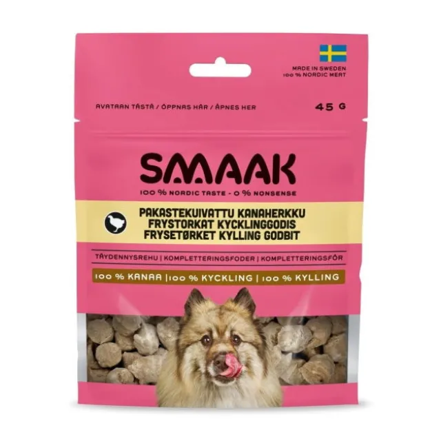SMAAK Dog Frysetørkede godbiter Kylling 45 g