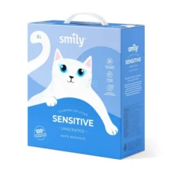 Smily White Bentonitt Kattesand Unscented 6 l