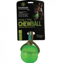 Starmark Swing Fling Tyggeball med tau 8,9cm