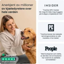 Tractive GPS & Health Tracker for Hund Brun