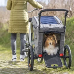 Trixie Premium Sykkelvogn Hund Grå