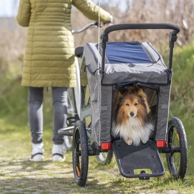 Trixie Premium Sykkelvogn Hund Grå