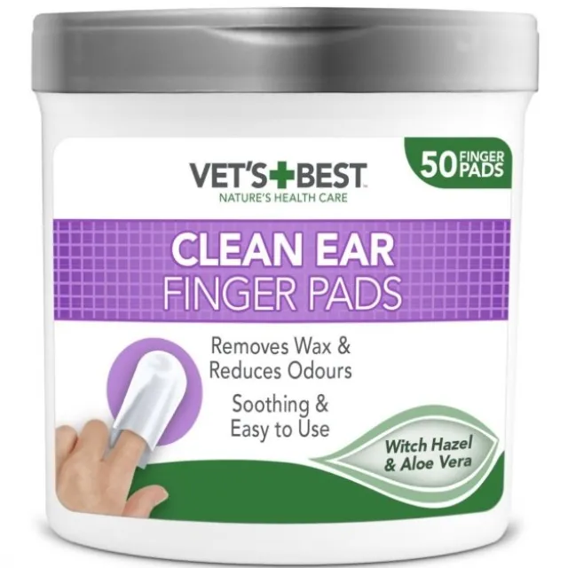 Vet' s Best Clean Ear Finger Pads, 50 stk