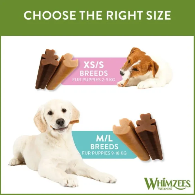 Whimzees tyggebein til valper Value Bag M/L
